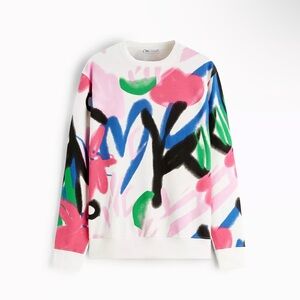 Zara Hibiscus print sweatshirt Ref 6224/305
